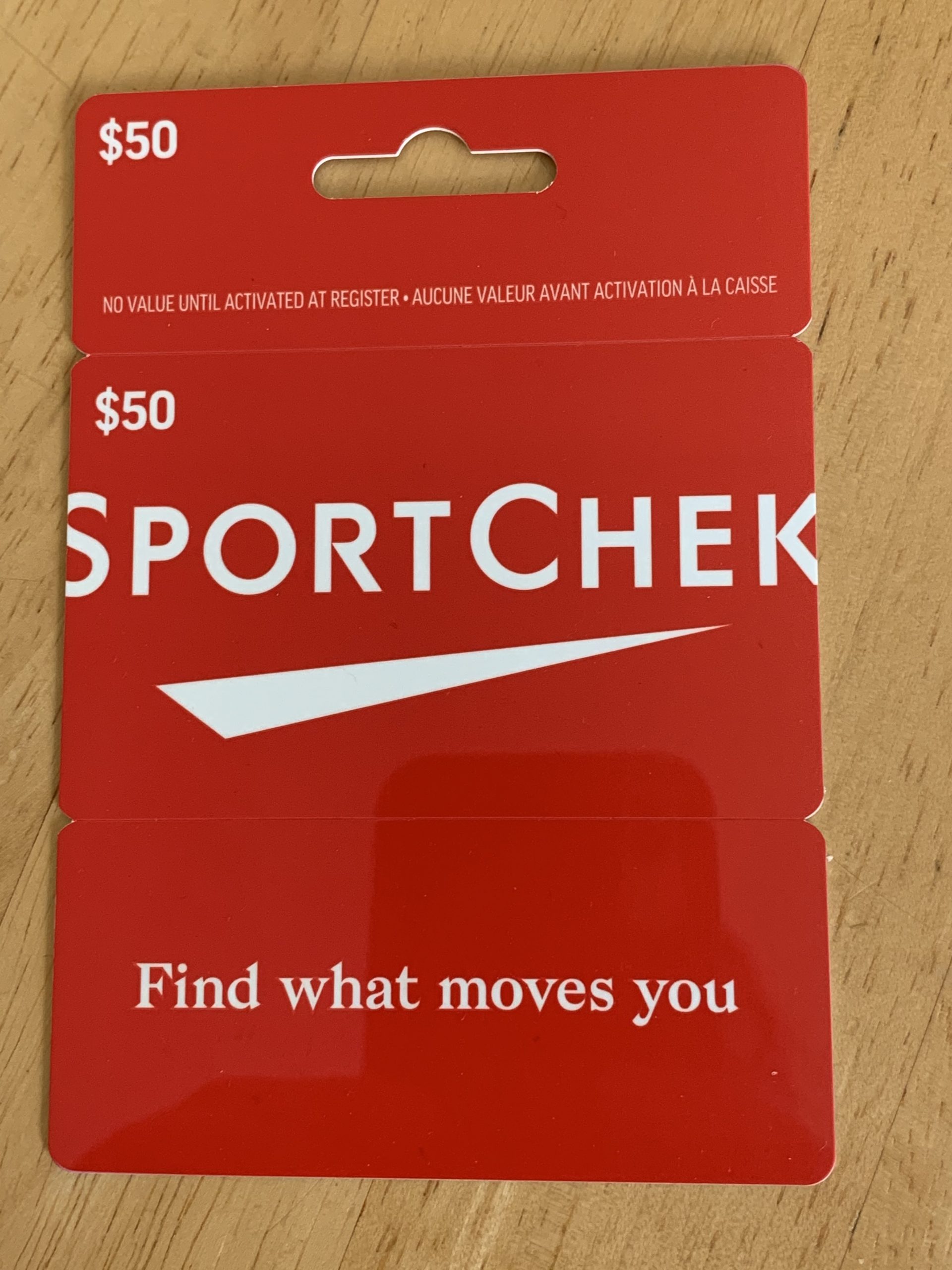 $50 gift card to Sport Chek - Lambrick Park Secondary School